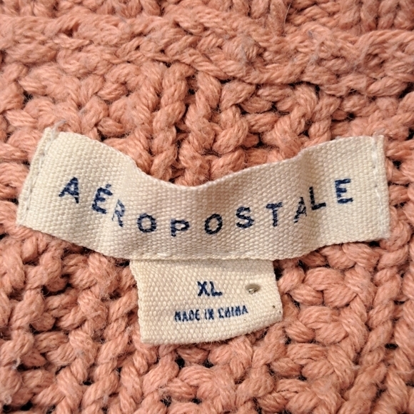 Aeropostale Colorblock  Cropped Knit Sweater Size XL - Picture 4 of 7